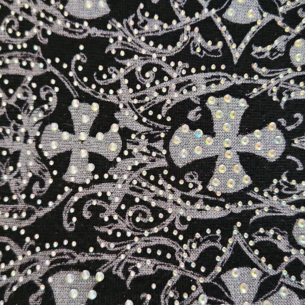 Vocal Black Diamond Embellished Open Cardigan - Picture 7 of 9